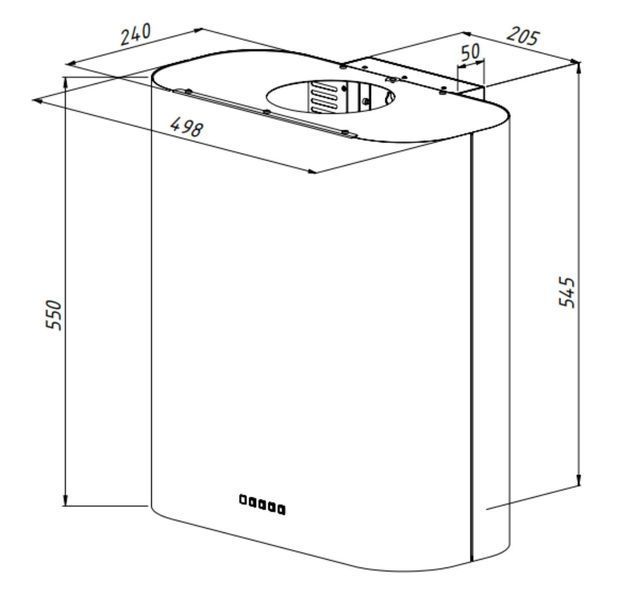 Витяжка AKPO WK-12 Ellipse WL Slim Czarny 63 дБ клас B 2137543 фото