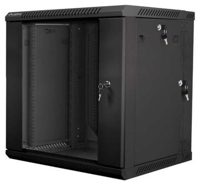 Шкаф RACK LANBERG 19" 12U WF02-6612-10B 600 x 600 мм, настенный, черный 470948 фото