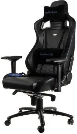 Компьютерное кресло для геймера Noblechairs EPIC Gaming Black-Blue (NBLPUBLU002) 019083 фото