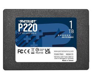 SSD накопитель PATRIOT P220 1 TB (P220S1TB25) 458935ua фото