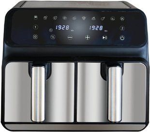 Фритюрница без масла Air Fryer UNOLD 58685 с двойной корзиной Черно-серебристый 528408 фото
