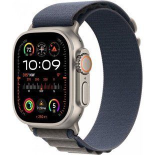 Смарт-годинник Apple Watch Ultra 2 GPS + Cellular 49mm Titanium Case with Blue Alpine Loop - Small (MREK3/MRFA3) 035253 фото