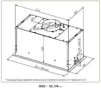 Вытяжка встроенная Ciarko Duo 74 White 603824 фото