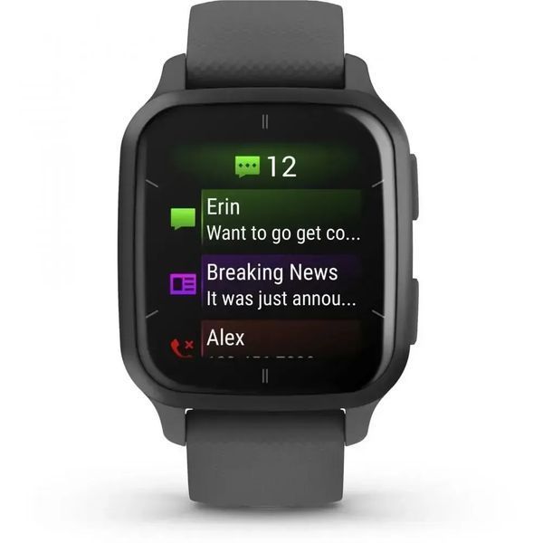 Смарт-годинник Garmin Venu Sq 2 Slate Aluminum Bezel with Shadow Gray Case and Silicone Band (010-02701-00/10/80) 612683 фото