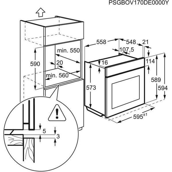 Духовка електрична Electrolux EOD6C77WZ 011307 фото