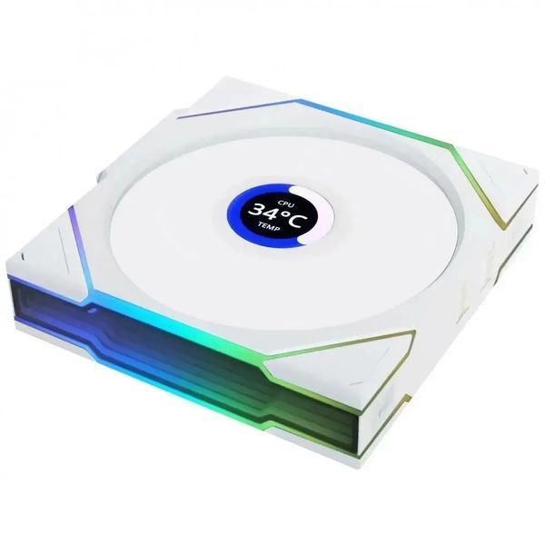Вентилятор Lian Li Uni Fan TL120 LCD Wireless 3-pack White (12RTLLCD1W3W) 585371 фото