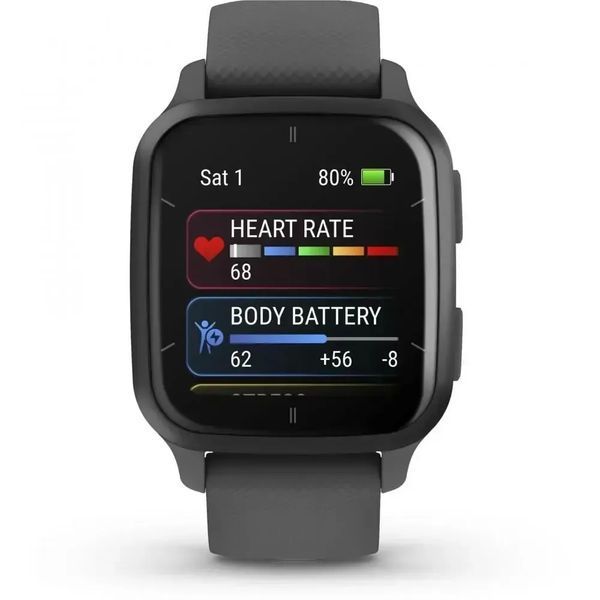 Смарт-годинник Garmin Venu Sq 2 Slate Aluminum Bezel with Shadow Gray Case and Silicone Band (010-02701-00/10/80) 612683 фото