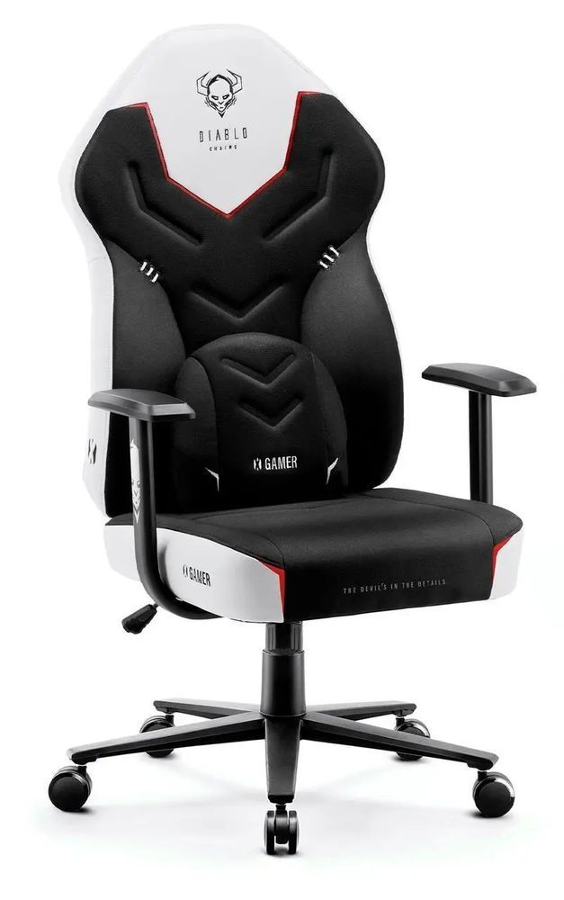 Компьютерное кресло для геймера Diablo Chairs X-Gamer 2.0 L Black/White 018933 фото