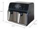 Фритюрница без масла Air Fryer UNOLD 58685 с двойной корзиной Черно-серебристый 528408 фото 6