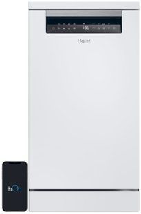 Посудомийна машина HAIER I-Pro Shine 5 Slim XF1C3TB1FW AI Smart, Auto Door - автоматичне відкривання дверцят, третя шухляда, hOn 2058833 фото