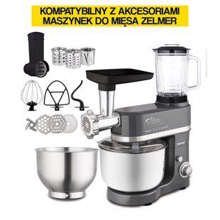 Планетарный кухонный комбайн ZELMER ZKR9100 1800 Вт с блендером, с мясорубкой (2 чаши в комплекте) 2127001 фото