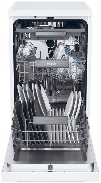 Посудомийна машина HAIER I-Pro Shine 5 Slim XF1C3TB1FW AI Smart, Auto Door - автоматичне відкривання дверцят, третя шухляда, hOn 2058833 фото