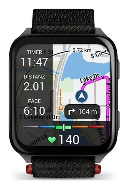 Смарт-часы Garmin Venu X1 Black with Slate Titanium Caseback and Black ComfortFit Nylon Band (010-02980-00/02) 613092 фото