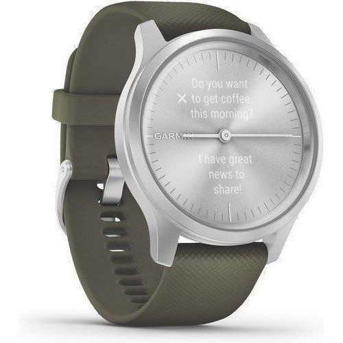Смарт-годинник Garmin vivomove Style Silver-Moss Green Silicone (010-02240-21) 035133 фото