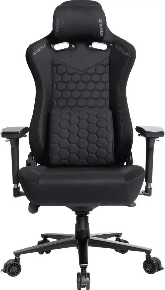 Компьютерное кресло для геймера Ultradesk Throne Black 018810 фото
