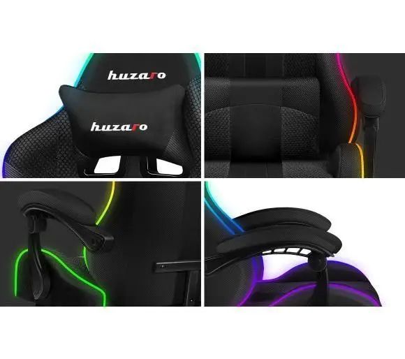 Компьютерное кресло для геймера Huzaro Force 4.7 RGB Mesh Black 381039 фото