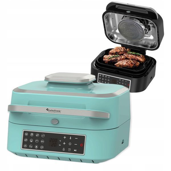 Фритюрница без масла Air Fryer TURBOTRONIC TT-AG700 Бирюзовый 5.5л цифровая панель управления 481547 фото