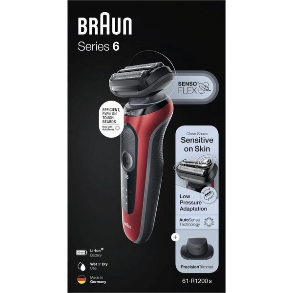 Електробритва чоловіча Braun Series 6 61-R1200s 012862 фото