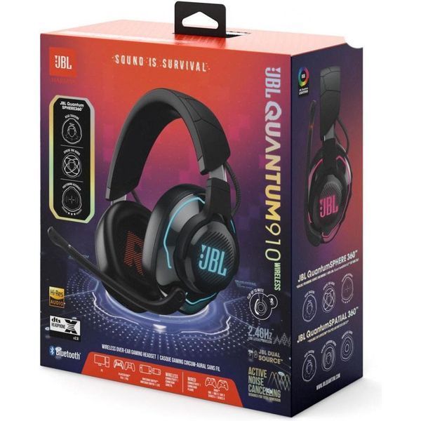 Наушники с микрофоном JBL Quantum 910 Black (JBLQ910WLBLK) 029775 фото