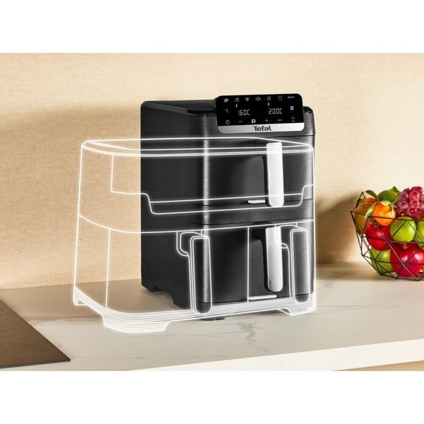 Фритюрница без масла TEFAL EY7568E0 Easy Fry Stack 10л с двойной корзиной 2130960 фото