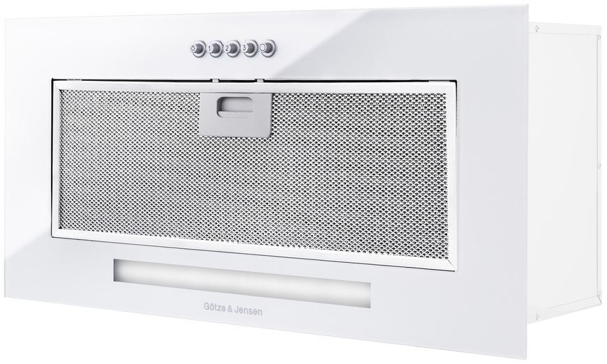 Витяжка G&Ouml;TZE & JENSEN BH600WM Біле скло 610 м&sup3;/год 66 дБ клас B Вимикач і вмикач освітлення 439343 фото