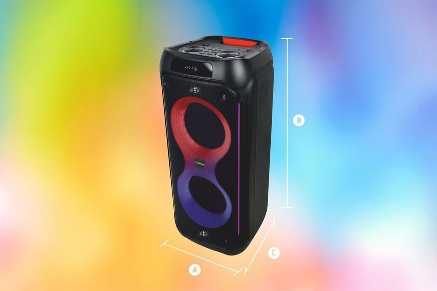 Power Audio MANTA SPK0805B140 PALLAS, 140 Вт, Bluetooth, акумулятор 8 годин, бездротовий мікрофон у комплекті 2046939 фото
