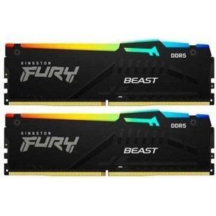 Пам'ять для настільних комп'ютерів Kingston FURY 64 GB (2x32GB) DDR5 6000 MHz Beast RGB EXPO (KF560C36BBEAK2-64) 033848 фото