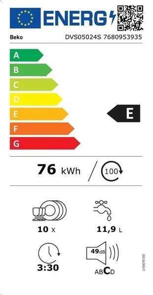 Посудомоечная машина Beko DVS05024S 030130 фото