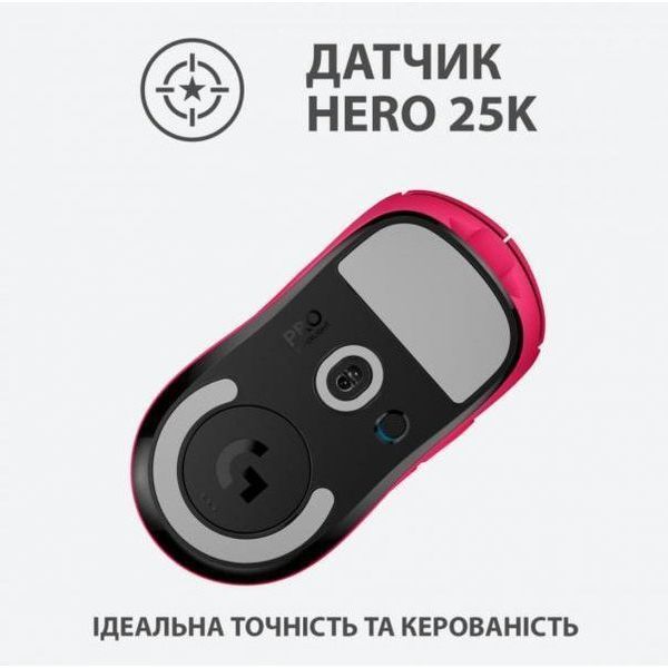 Миша Logitech G Pro X Superlight Wireless Magenta (910-005956) 024022 фото