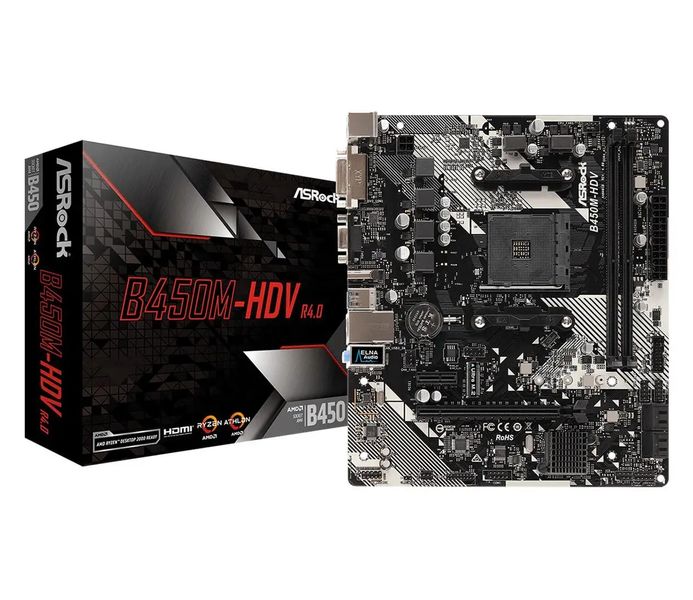 Материнская плата ASRock B450M-HDV R4.0 393545 фото