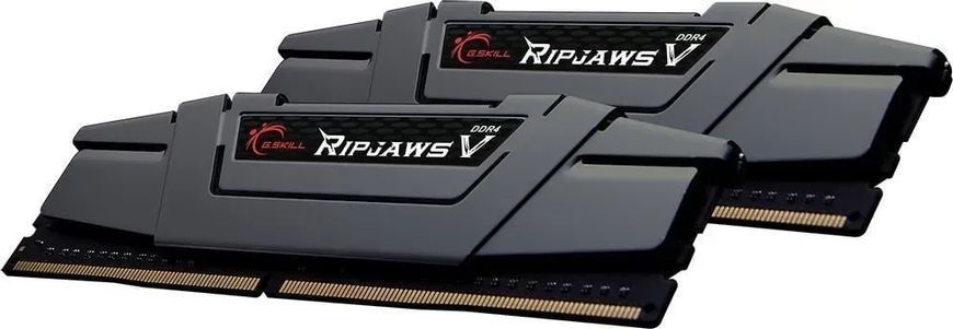 Пам'ять для настільних комп'ютерів G.Skill 16 GB (2x8GB) DDR4 3200 MHz Ripjaws V Gunmetal Gray (F4-3200C16D-16GVGB) 337454ua фото