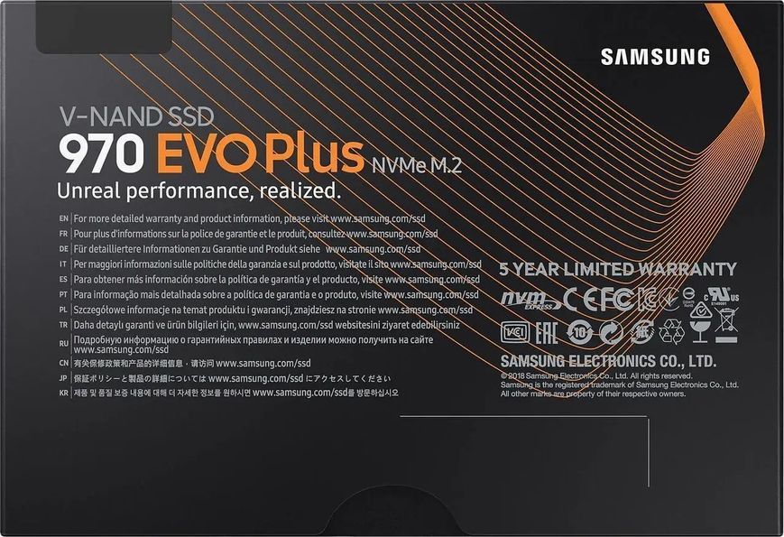 SSD накопичувач Samsung 970 EVO Plus 1 TB (MZ-V7S1T0BW) 000675 фото