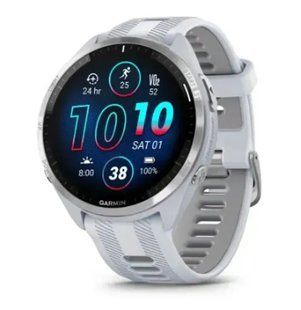Смарт-часы Garmin Forerunner 965 Titanium Bezel w. Whiteston Case and Whiteston/Powder Gray S. Band (010-02809-01/11/8) 613073 фото