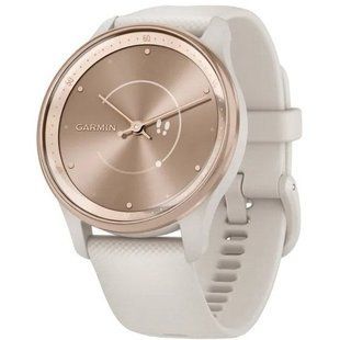 Смарт-годинник Garmin Vivomove Trend Peach Gold S. Steel Bezel w. Ivory Case and S. Band (010-02665-01) 035135 фото