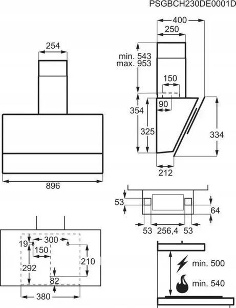 Вытяжка наклонная Electrolux LFV629K 590555 фото