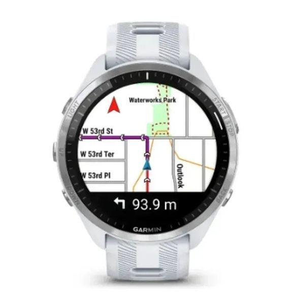 Смарт-часы Garmin Forerunner 965 Titanium Bezel w. Whiteston Case and Whiteston/Powder Gray S. Band (010-02809-01/11/8) 613073 фото