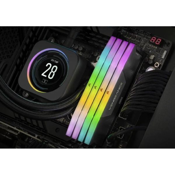Пам'ять для настільних комп'ютерів Corsair 32 GB (2x16GB) DDR5 6000 MHz Vengeance RGB (CMH32GX5M2B6000C40) 027805 фото