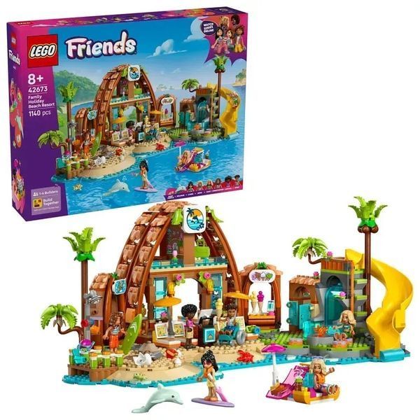 Блоковий конструктор LEGO Friends Пляжний курорт для сімейного відпочинку (42673) 613382 фото