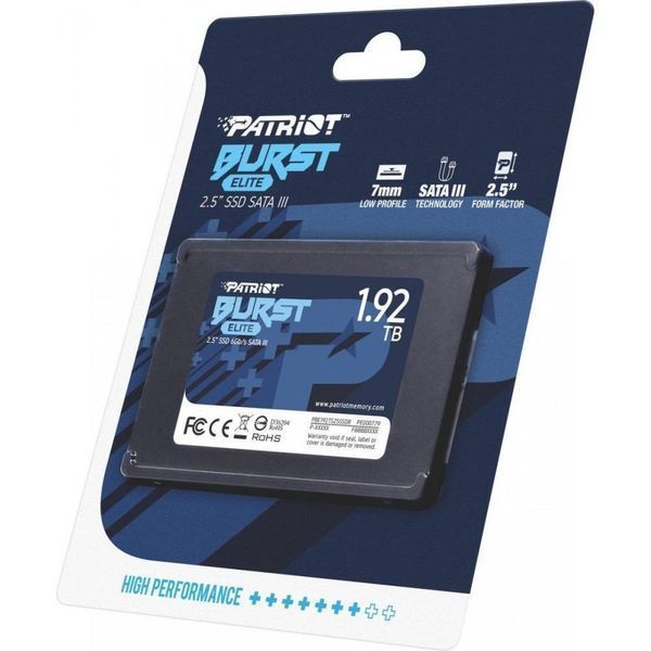 SSD накопитель PATRIOT Burst Elite 1.92 TB (PBE192TS25SSDR) 001966 фото