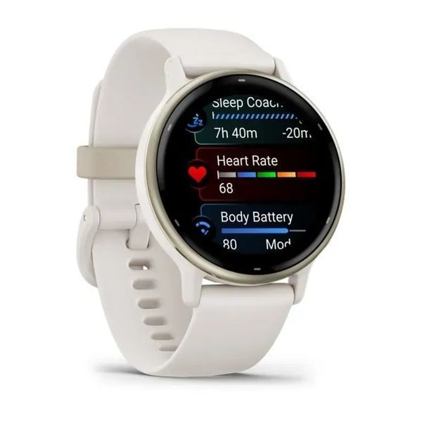 Смарт-часы Garmin Vivoactive 5 Cream Gold Aluminum Bezel with Ivory Case and Silicone Band (010-02862-11/5B) 613093 фото