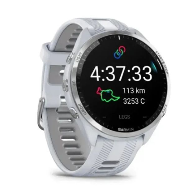 Смарт-часы Garmin Forerunner 965 Titanium Bezel w. Whiteston Case and Whiteston/Powder Gray S. Band (010-02809-01/11/8) 613073 фото