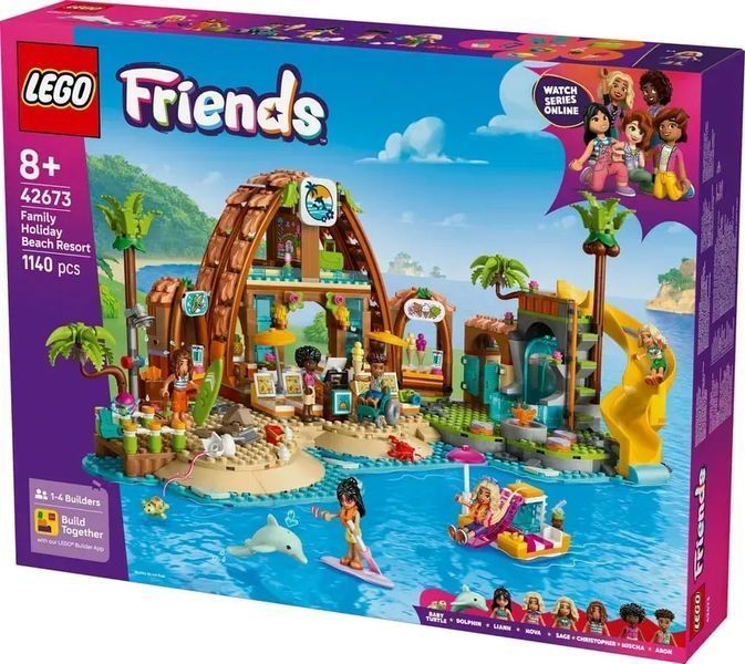 Блоковий конструктор LEGO Friends Пляжний курорт для сімейного відпочинку (42673) 613382 фото