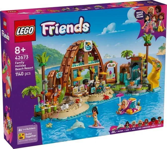 Блоковий конструктор LEGO Friends Пляжний курорт для сімейного відпочинку (42673) 613382 фото