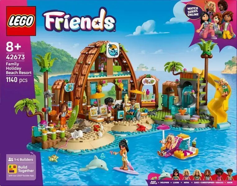 Блоковий конструктор LEGO Friends Пляжний курорт для сімейного відпочинку (42673) 613382 фото