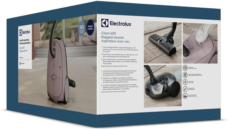 Пилосос з мішком Electrolux Clean 600 EB61CWPTD 608939 фото