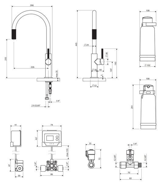 Смеситель OMNIRES Switch SW9057-FD1CR с фильтром Хром 2002132 фото