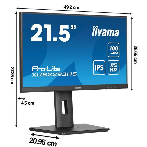 Монитор IIYAMA ProLite XUB2293HS-B6 21.5" 1920x1080px IPS 100Hz 1 мс [MPRT] 2019236 фото