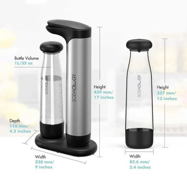 Сифон для газування води Sodaology AllFizz Silver 610625 фото