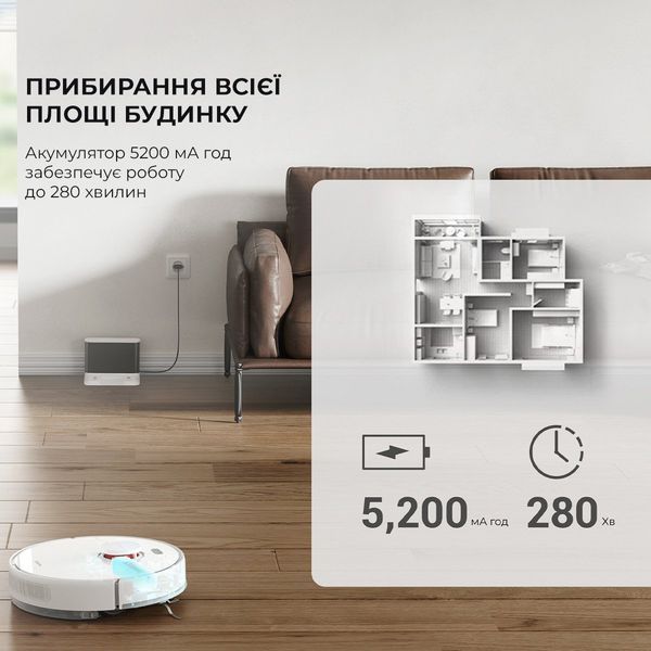 Робот-пилосос з вологим прибиранням Dreame Bot D10s White (RLS3L) 036610 фото