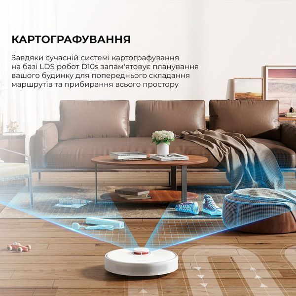 Робот-пилосос з вологим прибиранням Dreame Bot D10s White (RLS3L) 036610 фото